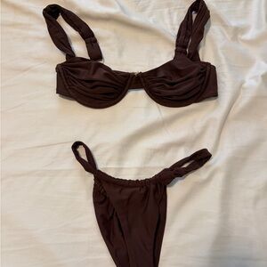 Vacay swimwear Rhodes brown bikini set size xs Never worn
